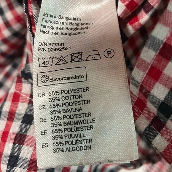 H&M Men’s Slim Fit Long Sleeve Red & Black Checkered Shirt - Medium - Picture 5 of 9
